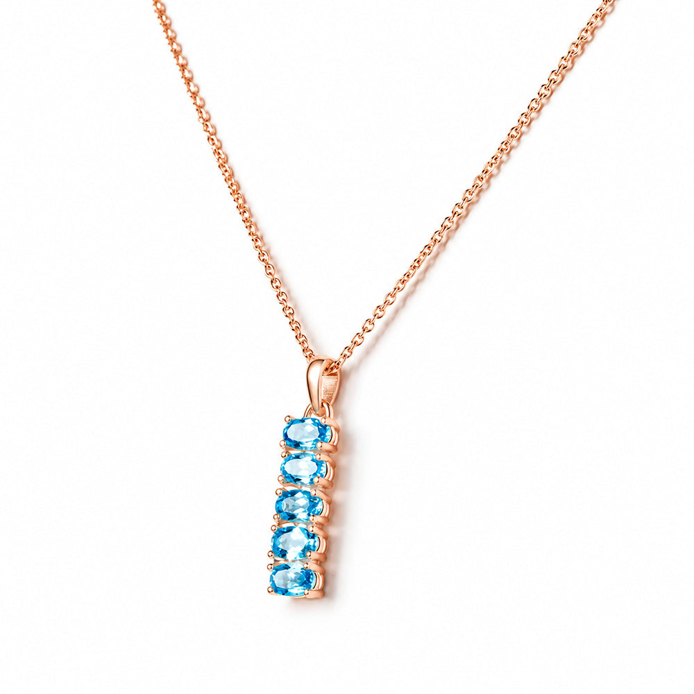 Willow, Swiss Blue Topaz Necklace - Victoria's Jewellery