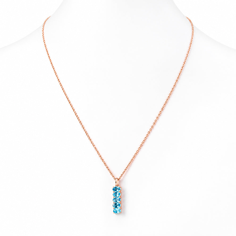 Willow, Swiss Blue Topaz Necklace - Victoria's Jewellery