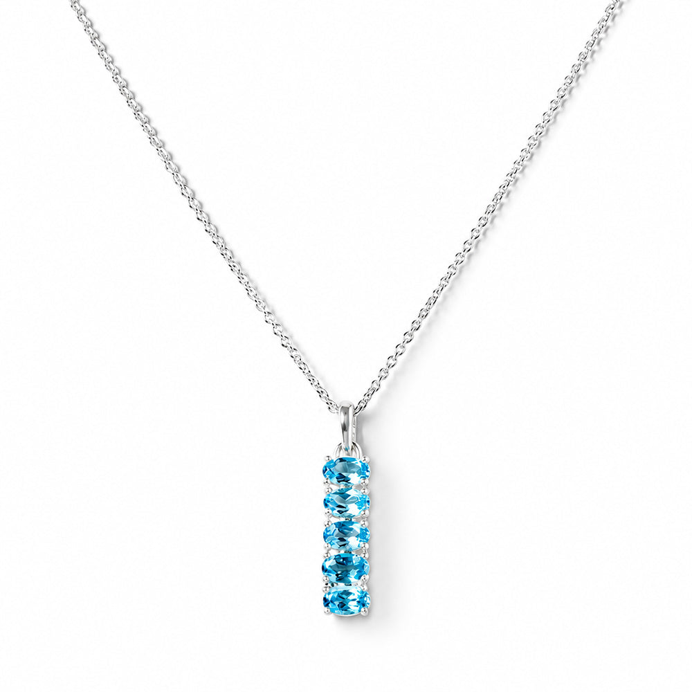 Willow, Swiss Blue Topaz Necklace - Victoria's Jewellery