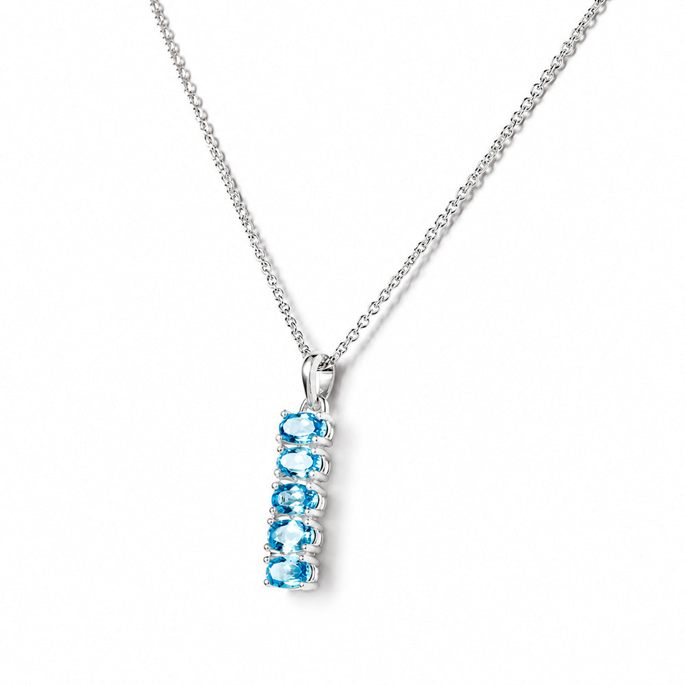 Willow, Swiss Blue Topaz Necklace - Victoria's Jewellery