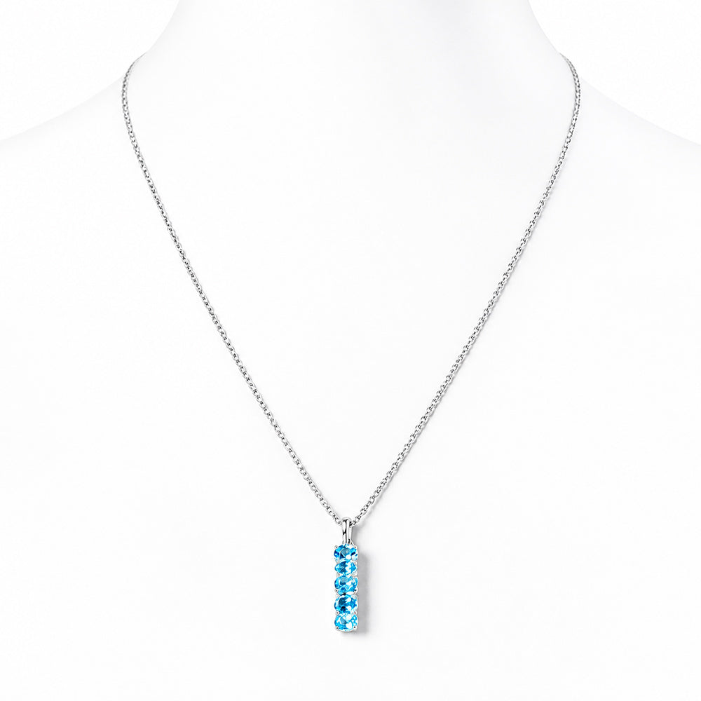 Willow, Swiss Blue Topaz Necklace - Victoria's Jewellery