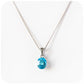 Oval cut Swiss Blue Topaz Pendant