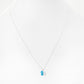 Oval cut Swiss Blue Topaz Solitaire Necklace - Victoria's Jewellery