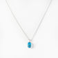 Luna, an Oval cut Swiss Blue Topaz Necklace - 8x6mm