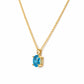 Luna, Oval cut Swiss Blue Topaz Pendant - 8x6mm