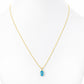 Luna, Oval cut Swiss Blue Topaz Pendant - 8x6mm