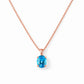 Luna, Oval cut Swiss Blue Topaz Pendant - 8x6mm