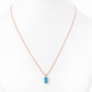 Luna, Oval cut Swiss Blue Topaz Pendant - 8x6mm