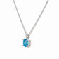 Luna, Oval cut Swiss Blue Topaz Pendant - 8x6mm