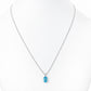Luna, Oval cut Swiss Blue Topaz Pendant - 8x6mm
