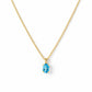 Luna, Oval cut Swiss Blue Topaz Pendant - 7x5mm - Victoria's Jewellery
