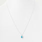 Oval cut Swiss Blue Topaz Solitaire Necklace - Victoria's Jewellery