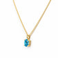 Luna, Oval cut Swiss Blue Topaz Pendant - 7x5mm - Victoria's Jewellery
