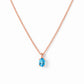 Luna, Oval cut Swiss Blue Topaz Pendant - 7x5mm - Victoria's Jewellery