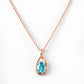 Infinity, Swiss Blue Topaz Pendant - 7x5mm