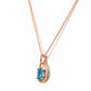 Infinity, Swiss Blue Topaz Pendant - 7x5mm
