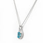Infinity, Swiss Blue Topaz Pendant - 7x5mm