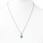 Infinity, Swiss Blue Topaz Pendant - 7x5mm