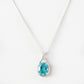 The Infinity Pendant with Swiss Blue Topaz - 9x7mm