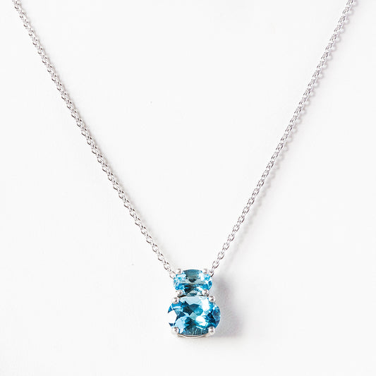 Georgie, Swiss Blue Topaz Necklace