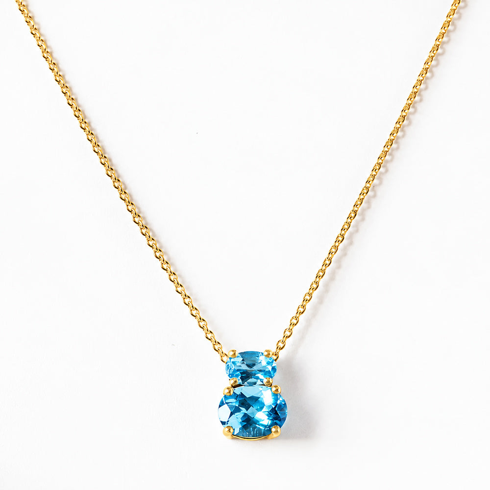 Georgie, Swiss Blue Topaz Necklace