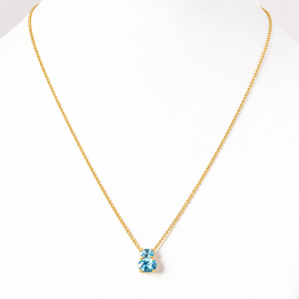 Georgie, Swiss Blue Topaz Necklace