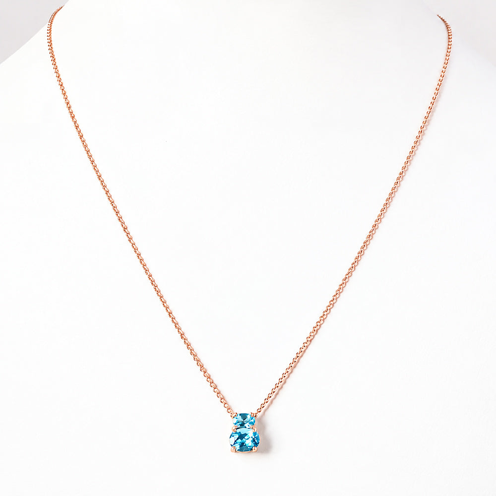Georgie, Swiss Blue Topaz Necklace