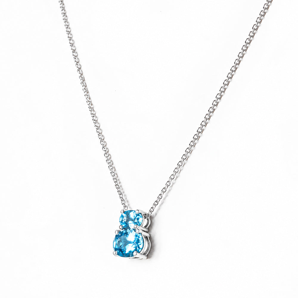 Georgie, Swiss Blue Topaz Necklace