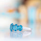 The Swiss Blue Topaz Queen Ring