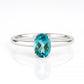 Pippa, Oval cut Swiss Blue Topaz Ring - Victoria's Jewellery