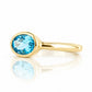 Quinn, Swiss Blue Topaz Bezel set Ring - Victoria's Jewellery