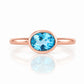 Quinn, Swiss Blue Topaz Bezel set Ring - Victoria's Jewellery