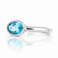 Quinn, Swiss Blue Topaz Bezel set Ring - Victoria's Jewellery