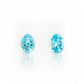 Luna, an Oval cut Swiss Blue Topaz Stud Earring - 7x5mm