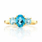 Lucy, a Swiss and Sky Blue Topaz Ring - Victoria's Jewellery