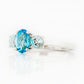 Lucy, a Swiss and Sky Blue Topaz Ring - Victoria's Jewellery
