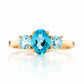 Lucy, a Swiss and Sky Blue Topaz Ring - Victoria's Jewellery
