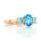 Lucy, a Swiss and Sky Blue Topaz Ring - Victoria's Jewellery