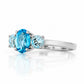 Lucy, a Swiss and Sky Blue Topaz Ring - Victoria's Jewellery