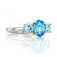 Lucy, a Swiss and Sky Blue Topaz Ring - Victoria's Jewellery