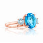 Hallie, Swiss Blue and Sky Blue Topaz Ring - Victoria's Jewellery