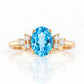 Este, Swiss Topaz and Lab Diamond Ring - Victoria's Jewellery