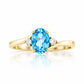Georgie, Swiss Blue Topaz and Diamond Ring - Victoria's Jewellery
