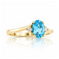 Georgie, Swiss Blue Topaz and Diamond Ring - Victoria's Jewellery