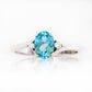 Georgie, a Swiss Blue Topaz and Diamond Trilogy Ring - Victoria's Jewellery