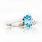 Georgie, a Swiss Blue Topaz and Diamond Trilogy Ring - Victoria's Jewellery