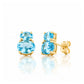 Georgie, Swiss Blue Topaz Stud Earrings