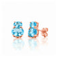 Georgie, Swiss Blue Topaz Stud Earrings