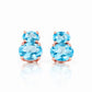 Georgie, Swiss Blue Topaz Stud Earrings