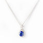 The Infinity Pendant with Tanzanite and Diamonds - 7x5mm